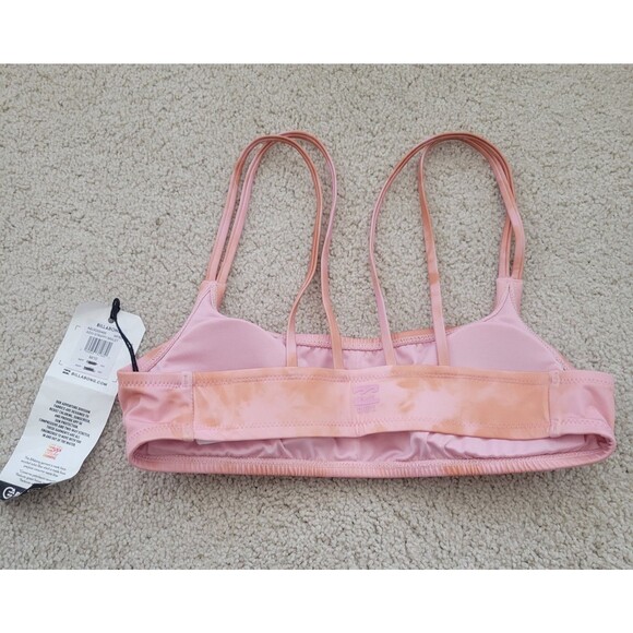 NWT Billabong A/Div Strappy Bralette Bikini Top Wild Rose Size M/10 Pink Tie Dye - Picture 3 of 9